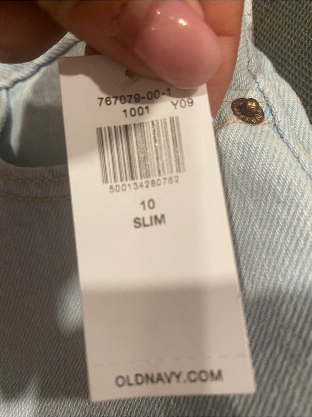 Old Navy Light Blue Denim Shorts with White Star Embroidery - Picture 5 of 5